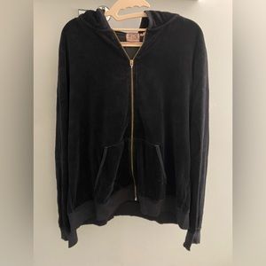Vintage Juicy Couture black zip hoodie Size 1X / XL